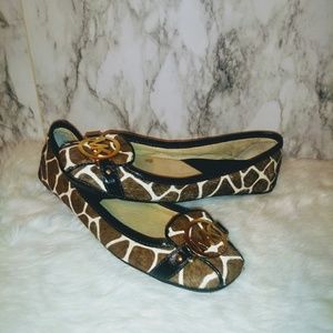 Michael Kors Giraffe Print Flats sz 7.5 m